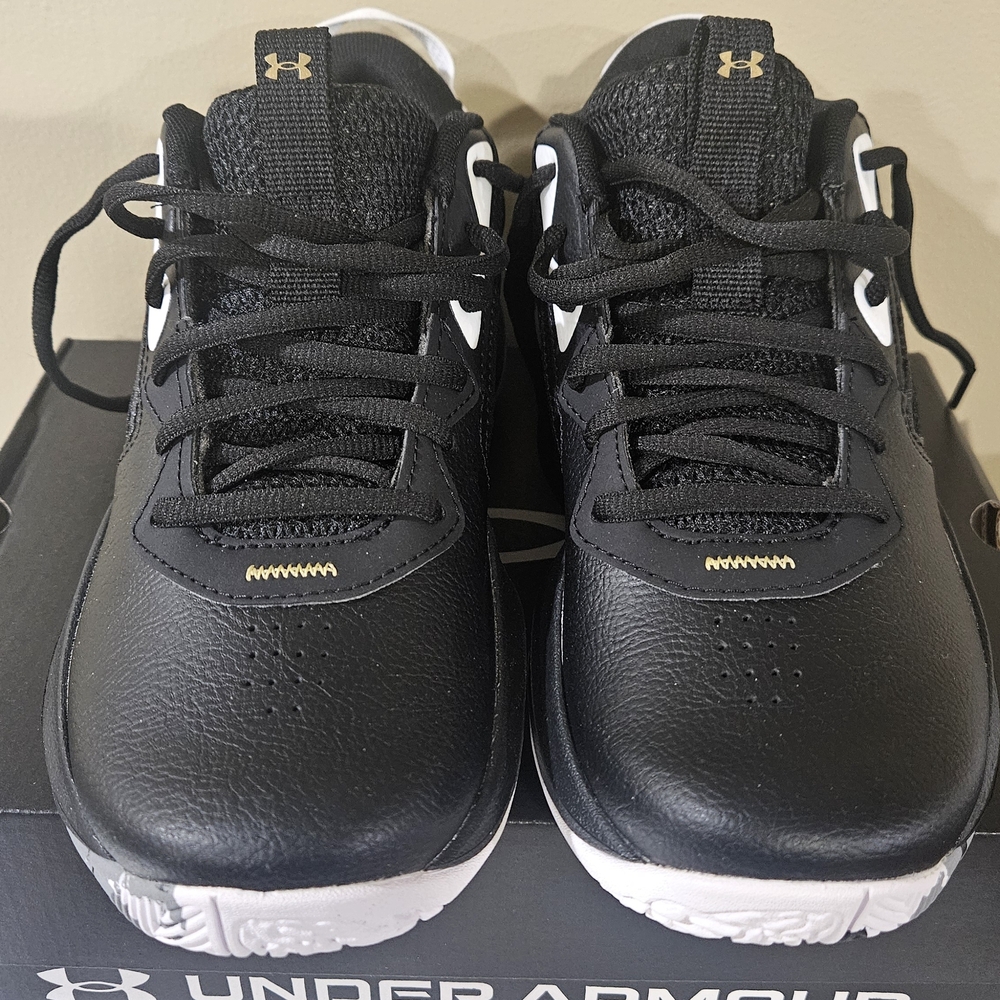 ​Under Armour UA Jet Basketball Shoes Black White Gold - Picture 5 of 7